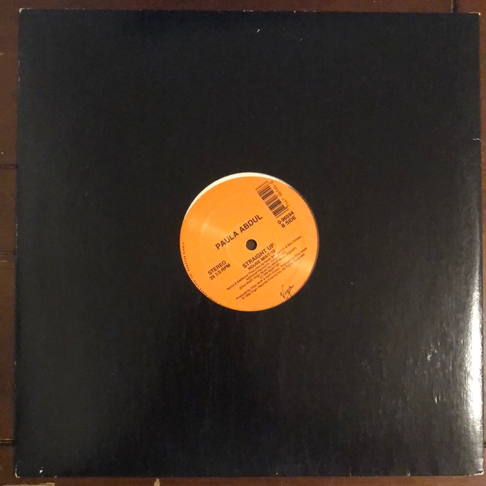 Paula Abdul Straight Up Vinyl Lp '88